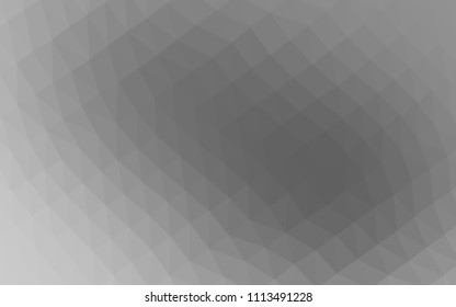 Light Silver, Gray vector abstract polygonal layout. Shining colored illustration in a Brand new style. Triangular pattern for your business design.