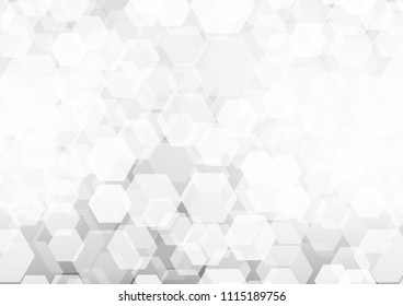 Light Silver, Gray vector abstract polygonal pattern. A completely new color illustration in a vague style. The completely new template can be used for your brand book.