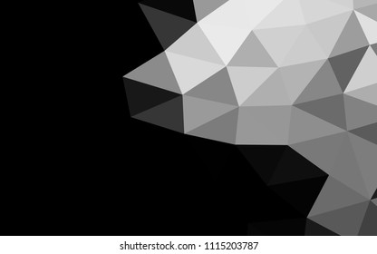 Light Silver, Gray vector abstract mosaic abstract mosaic. Colorful illustration in abstract style with gradient. The polygonal design can be used for your web site.