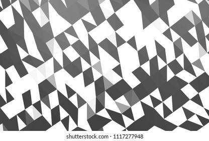 Light Silver, Gray vector abstract mosaic template. Shining colored illustration in a Brand new style. The best triangular design for your business.