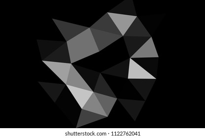 Light Silver, Gray vector abstract polygonal abstract polygonal. Triangular geometric sample with gradient.  The elegant pattern can be used as part of a brand book.