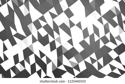 Light Silver, Gray vector abstract mosaic background. Modern geometrical abstract illustration with gradient. Brand new style for your business design.