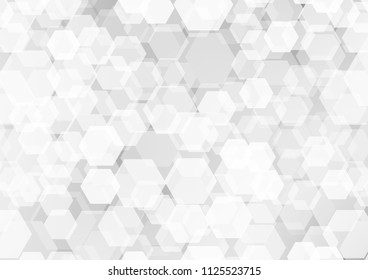 Light Silver, Gray vector abstract mosaic pattern. An elegant bright illustration with gradient. The completely new template can be used for your brand book.