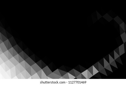 Light Silver, Gray vector abstract mosaic background. Shining illustration, which consist of triangles. A completely new design for your business.