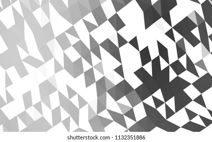 Light Silver, Gray vector abstract mosaic backdrop. Creative geometric illustration in Origami style with gradient. The elegant pattern can be used as part of a brand book.