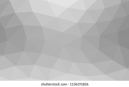 Light Silver, Gray vector abstract polygonal abstract polygonal. Geometric illustration in Origami style with gradient.  A new texture for your design.