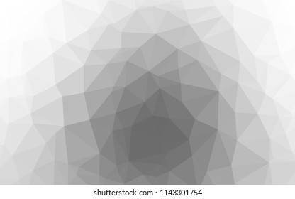 Light Silver, Gray vector abstract polygonal cover. Creative illustration in halftone style with gradient. Brand new design for your business.