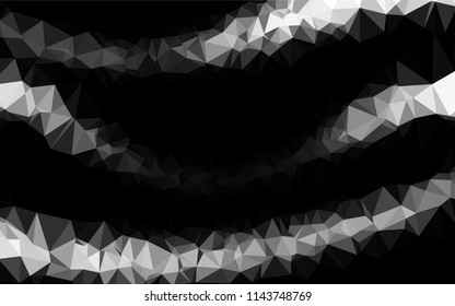 Light Silver, Gray vector abstract polygonal layout. Creative geometric illustration in Origami style with gradient. The polygonal design can be used for your web site.