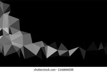 Light Silver, Gray vector abstract mosaic backdrop. Colorful illustration in abstract style with gradient. The polygonal design can be used for your web site.