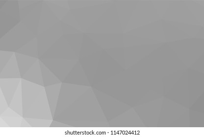Light Silver, Gray vector abstract mosaic background. Triangular geometric sample with gradient.  The completely new template can be used for your brand book.