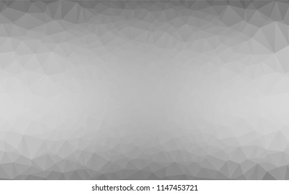Light Silver, Gray vector abstract polygonal cover. Glitter abstract illustration with an elegant design. The best triangular design for your business.