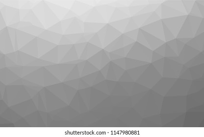 Light Silver, Gray vector abstract polygonal texture. Colorful abstract illustration with gradient. Brand new design for your business.