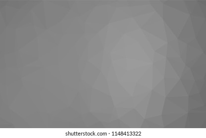 Light Silver, Gray vector abstract mosaic background. Shining illustration, which consist of triangles. Brand new design for your business.