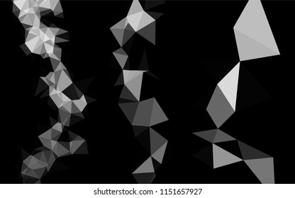 Light Silver, Gray vector abstract mosaic pattern. Brand new colored illustration in blurry style with gradient. Triangular pattern for your business design.