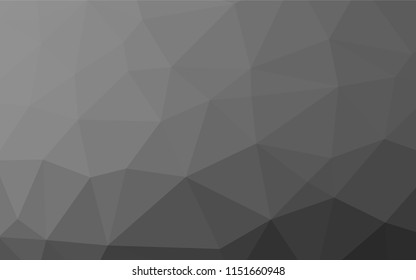 Light Silver, Gray vector abstract polygonal layout. Creative geometric illustration in Origami style with gradient. Brand new style for your business design.