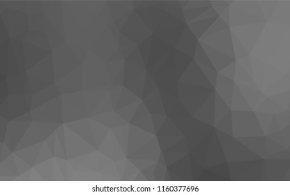 Light Silver, Gray vector abstract mosaic backdrop. Geometric illustration in Origami style with gradient.  The textured pattern can be used for background.