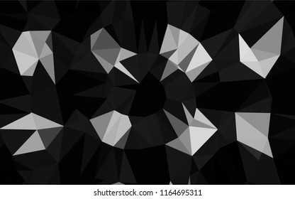Light Silver, Gray vector abstract mosaic pattern. Geometric illustration in Origami style with gradient.  A new texture for your design.