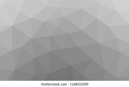 Light Silver, Gray vector abstract polygonal layout. Creative illustration in halftone style with gradient. A completely new design for your business.