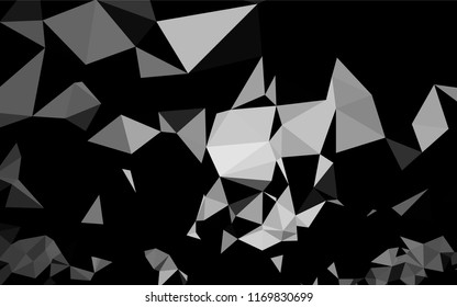 Light Silver, Gray vector abstract polygonal layout. Geometric illustration in Origami style with gradient.  The completely new template can be used for your brand book.