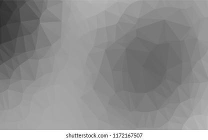 Light Silver, Gray vector abstract polygonal texture. Creative geometric illustration in Origami style with gradient. A completely new design for your business.