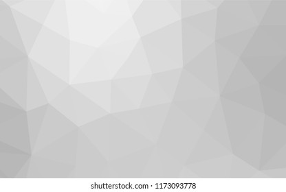Light Silver, Gray vector abstract polygonal texture. A vague abstract illustration with gradient. The template can be used as a background for cell phones.