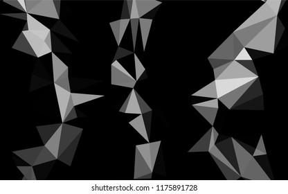 Light Silver, Gray vector abstract polygonal texture. Shining illustration, which consist of triangles. Triangular pattern for your business design.