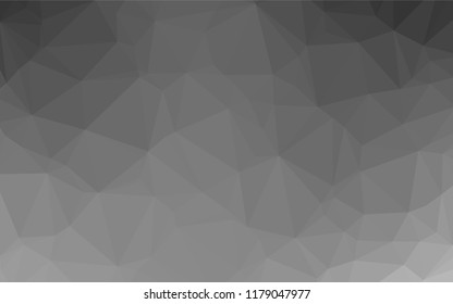 Light Silver, Gray vector abstract mosaic pattern. Geometric illustration in Origami style with gradient.  The elegant pattern can be used as part of a brand book.