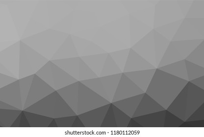 Light Silver, Gray vector abstract polygonal layout. A vague abstract illustration with gradient. Triangular pattern for your business design.