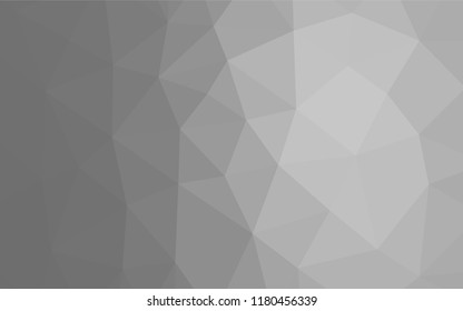 Light Silver, Gray vector abstract polygonal layout. Brand new colored illustration in blurry style with gradient. The template can be used as a background for cell phones.