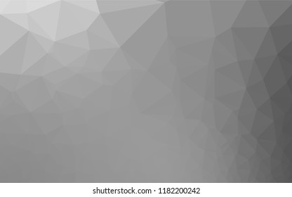 Light Silver, Gray vector abstract polygonal cover. Geometric illustration in Origami style with gradient.  A completely new design for your business.