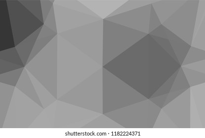 Light Silver, Gray vector abstract mosaic background. Creative geometric illustration in Origami style with gradient. The polygonal design can be used for your web site.