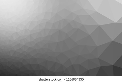 Light Silver, Gray vector abstract mosaic pattern. Glitter abstract illustration with an elegant design. Triangular pattern for your business design.