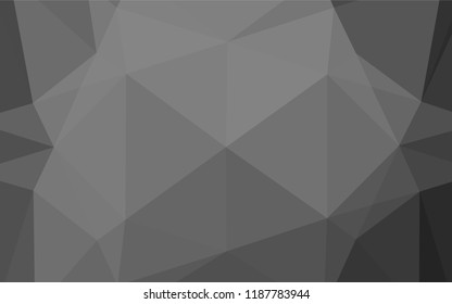 Light Silver, Gray vector abstract polygonal texture. Colorful abstract illustration with gradient. A completely new design for your business.