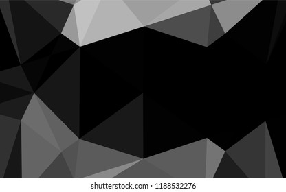 Light Silver, Gray vector abstract polygonal cover. Creative illustration in halftone style with gradient. Brand new design for your business.