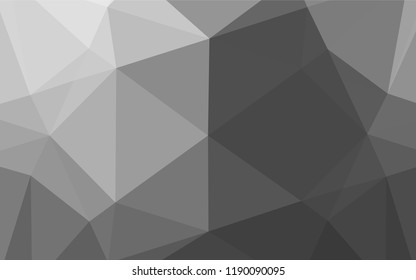 Light Silver, Gray vector abstract mosaic backdrop. Colorful illustration in abstract style with gradient. Brand new style for your business design.