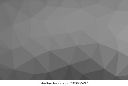 Light Silver, Gray vector abstract mosaic backdrop. Colorful illustration in abstract style with gradient. The best triangular design for your business.