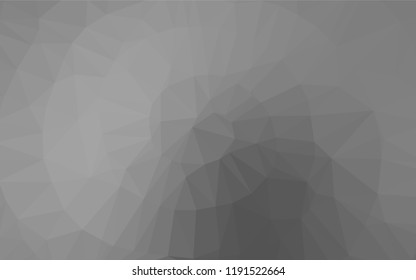 Light Silver, Gray vector abstract polygonal layout. Creative geometric illustration in Origami style with gradient. The template can be used as a background for cell phones.