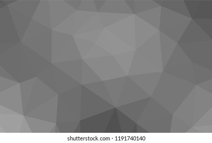 Light Silver, Gray vector abstract mosaic backdrop. Shining illustration, which consist of triangles. The elegant pattern can be used as part of a brand book.