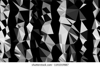 Light Silver, Gray vector abstract polygonal layout. An elegant bright illustration with gradient. A new texture for your design.