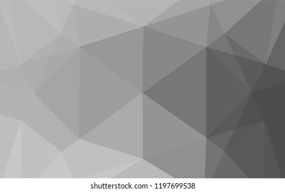 Light Silver, Gray vector abstract polygonal texture. Creative geometric illustration in Origami style with gradient. Triangular pattern for your business design.