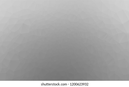 Light Silver, Gray vector abstract mosaic backdrop. Triangular geometric sample with gradient.  A completely new template for your business design.