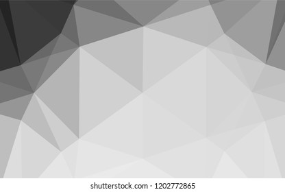 Light Silver, Gray vector abstract mosaic backdrop. A completely new color illustration in a vague style. Triangular pattern for your business design.