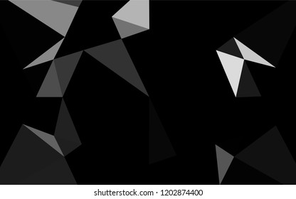 Light Silver, Gray vector abstract mosaic pattern. A completely new color illustration in a vague style. Triangular pattern for your business design.