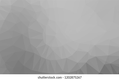 Light Silver, Gray vector abstract mosaic background. Triangular geometric sample with gradient.  A completely new design for your business.