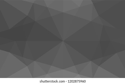 Light Silver, Gray vector abstract low poly backdrop. A completely new color illustration in a vague style. The completely new template can be used for your brand book.
