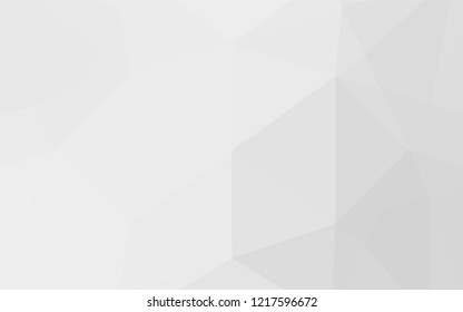 Light Silver, Gray vector abstract mosaic background. A sample with polygonal shapes. The textured pattern can be used for background.