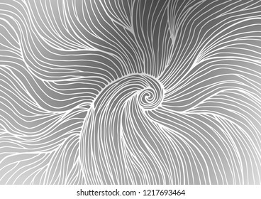 Light Silver, Gray vector abstract doodle pattern. Colorful illustration in abstract style with doodles and Zen tangles. Hand painted design for web, leaflet, textile.