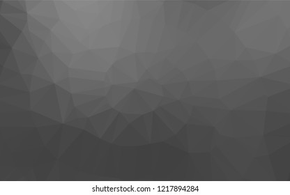 Light Silver, Gray vector abstract mosaic backdrop. Shining illustration, which consist of triangles. The elegant pattern can be used as part of a brand book.
