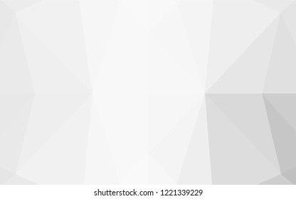 Light Silver, Gray vector abstract polygonal texture. Glitter abstract illustration with an elegant design. The template can be used as a background for cell phones.