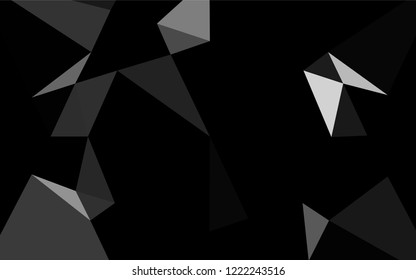Light Silver, Gray vector abstract mosaic backdrop. Shining colored illustration in a Brand new style. The best triangular design for your business.